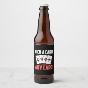 Poker Pak Een Willekeurige Kaart Bier Etiket