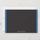 Poker Party Extravaganza Invitation (blauw/zwart) Kaart (Achterkant)