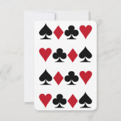 Poker Party Invitation Sjabloon B Kaart (Achterkant)