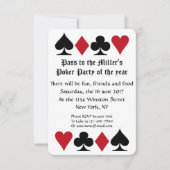 Poker Party Invitation Sjabloon B Kaart (Voorkant)