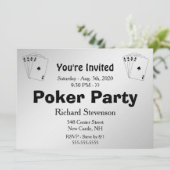 Poker Party-uitnodiging Kaart (Staand voorkant)
