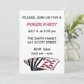 Poker Party-uitnodiging Kaart (Staand voorkant)