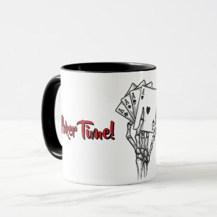 Poker personnalisé Mug Skeleton Main