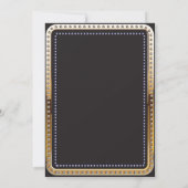 Poker Playcard Casino Gold invitation anniversaire (Dos)