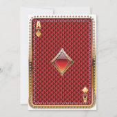 Poker Playcard Casino Invitation Anniversaire (Dos)