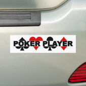 Poker Player bumpersticker (Op auto)