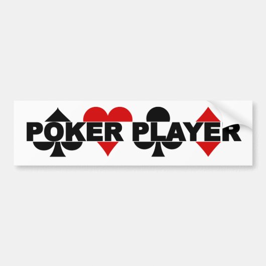 Poker Player bumpersticker (Voorkant)