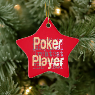 Poker Player Extraordinaire Keramisch Ornament