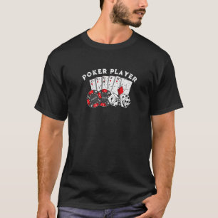 Poker Player Gamble Casino Kaarten Bet Texas Hold T-shirt