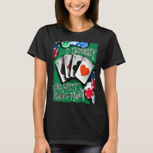 Poker Player Gambling casino gebouwd met je muis T-shirt