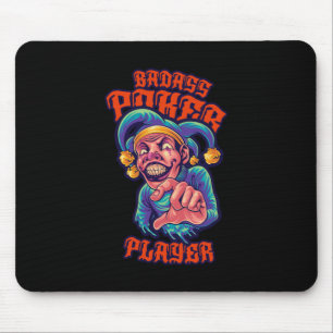 Poker Player Jester Casino Gambling Cards Gift Muismat
