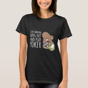 Poker Player Poker Game Lazy Sloth T-shirt