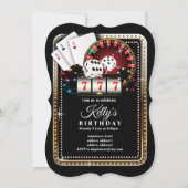 Poker Playing Card 7 7, invitation de la partie ca (Devant)
