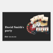 Poker Playing Card, casino, autocollants (Devant)