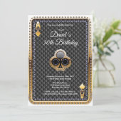 Poker Playing Card Casino Invitation d'anniversair (Debout devant)