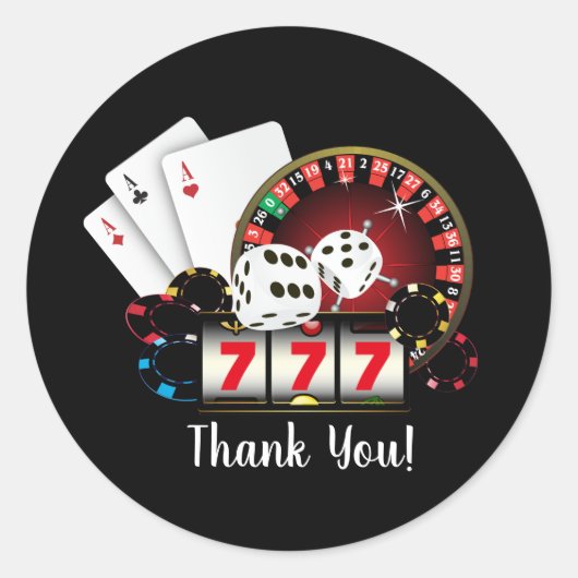 Poker Playing Card, casino, merci stickers (Devant)