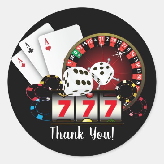 Poker Playing Card, casino, merci stickers (Devant)