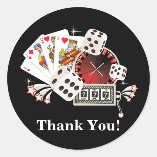 Poker Playing Card, casino, merci stickers (Devant)