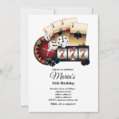 Poker Playing Card, invitation de la fête de casin (Devant)