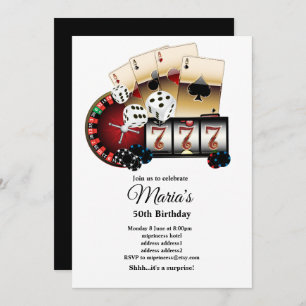 Poker Playing Card, invitation de la fête de casin