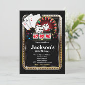Poker Playing Card, invitation de la fête de casin (Debout devant)