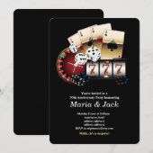 Poker Playing Card, invitation de la fête de casin (Devant / Derrière)