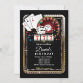 Poker Playing Card, invitation de la fête de casin (Devant)