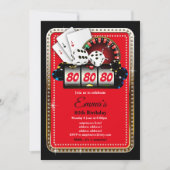 Poker Playing Card, invitation de la fête de casin (Devant)