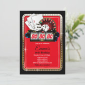 Poker Playing Card, invitation de la fête de casin (Debout devant)