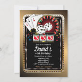 Poker Playing Card, invitation de la fête de casin (Devant)