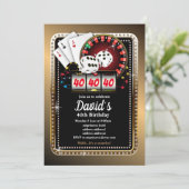 Poker Playing Card, invitation de la fête de casin (Debout devant)