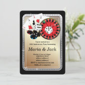 Poker Playing Card, invitation de la fête de casin (Debout devant)