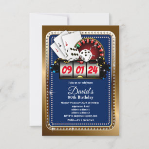 Poker Playing Card, invitation de la fête de casin
