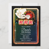 Poker Playing Card, invitation de la fête de casin (Devant)