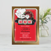 Poker Playing Card, invitation de la fête de casin (Debout devant)