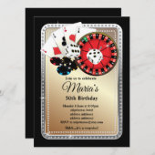 Poker Playing Card, invitation de la fête de casin (Devant / Derrière)