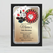 Poker Playing Card, invitation de la fête de casin (Debout devant)