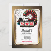 Poker Playing Card, invitation de la fête de casin (Devant)