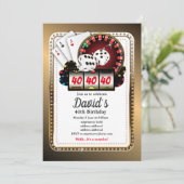 Poker Playing Card, invitation de la fête de casin (Debout devant)