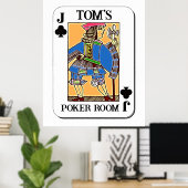 Poker Poster - Personnalisable - Jack of Clubs (Bureau à domicile)