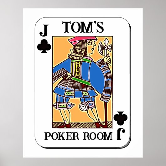 Poker Poster - Personnalisable - Jack of Clubs (Devant)