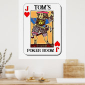 Poker Poster - Personnalisable - Jack of Hearts (Cuisine)