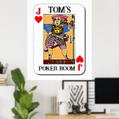 Poker Poster - Personnalisable - Jack of Hearts (Bureau à domicile)