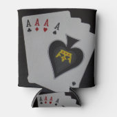 Poker, Quad Aces Stubby kan Holder. Blikjeskoeler (Voorkant)