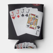 Poker, Quad Jacks Kan Stubby Houder. Blikjeskoeler (Voorkant)