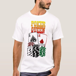 Poker Queen - Two Aces and Chips T-shirt