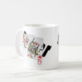 Poker Queens Dimensional Logo Mug café. (Devant gauche)