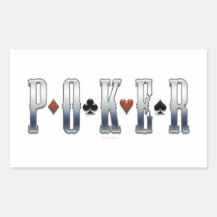 Poker Rechthoekige Sticker
