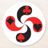 Poker Ronde Kartonnen Onderzetter (Voorkant)