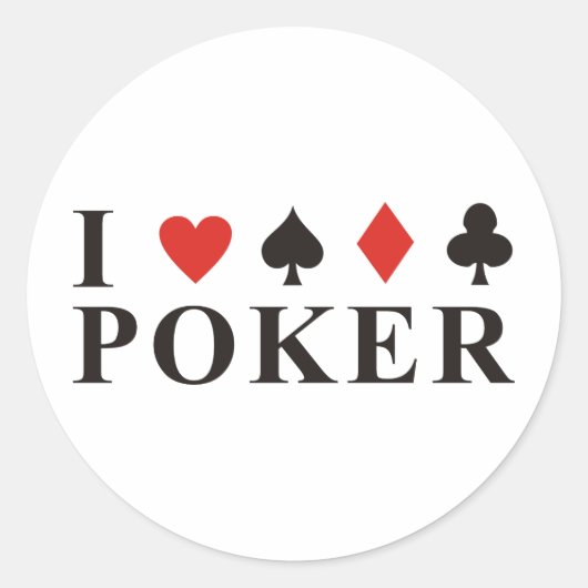 Poker Ronde Sticker (Voorkant)